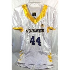 Wolverines #44 Pena Youth Football Jersey - White/Yellow - Size Youth XL